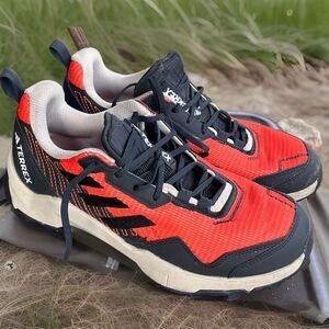 Adidas Terrex Hiking Shoes Orange Black Size 8 Goretex Outdoor Running Men’s